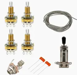 EP-4140-000 WIRING KIT FOR GIBSON® LES PAUL® WITH ORANGE DROP CAPACITORS