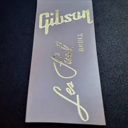2-PACK GIBSON LES PAUL SOLID GOLD HEADSTOCK DECAL ULTRA-HI-RES NEW REPRODUCTION