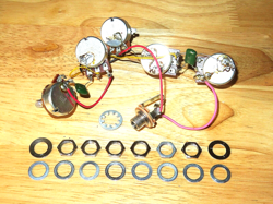 NICKEL GIBSON EB 3 BASS ELECTRONIC CONTROL POTS HARNESS
