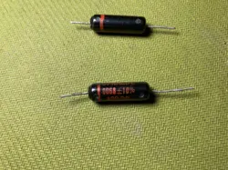 VINTAGE SPRAGUE BLACK BEAUTY CAPACITOR SET OF TWO CAPS GIBSON FENDER GUITAR AMP