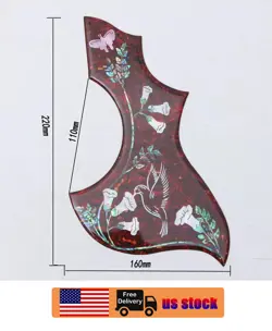 SHELL INLAY HUMMINGBIRD ABALONE PICKGUARD FOR GIBSON ACOUSTIC GUITAR