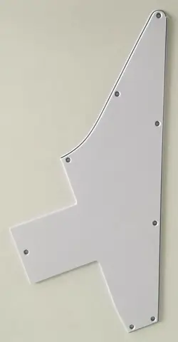 GUITAR PICKGUARD FOR GIBSON EXPLORER 76 REISSUE BLANK.3-PLY WHITE