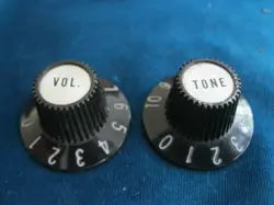 2 VINTAGE 1970'S GIBSON WITCH HAT KNOBS SG ES-335 175 150 EB-0 EB-3 FLYING V