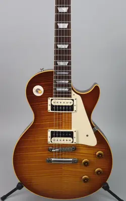 USED 2001 GIBSON CUSTOM HISTORIC 58 LES PAUL AAAA-FLAME MAPLE TOP ICED TEA BURST