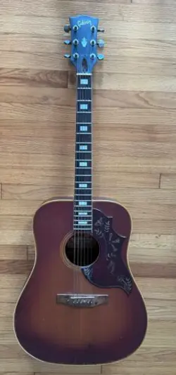 GIBSON, ACOUSTIC GUITAR, HUMMINGBIRD CUSTOM, USED, TRUE VINTAGE