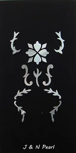 J&N PEARL HEARTS & FLOWERS MOTHER OF PEARL PEGHEAD INLAY FOR GIBSON STYLE BANJOS