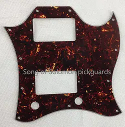 FOR GIBSON STANDARD SG STYLE FULL FACE GUITAR PICKGUARD, 4 PLY BROWN TORTOISE