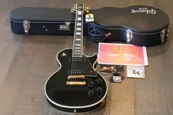 2005 GIBSON LES PAUL CUSTOM ELECTRIC GUITAR BLACK EBONY   COA OHSC
