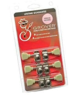 GROVER NICKEL VINTAGE RETROFIT LOCKING GUITAR TUNERS GIBSON® LES PAUL/SG 533NK