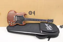 2003 GIBSON USA SG FADED WORN CHERRY RED  W/ MOON INLAYS - EBONY FINGERBOARD