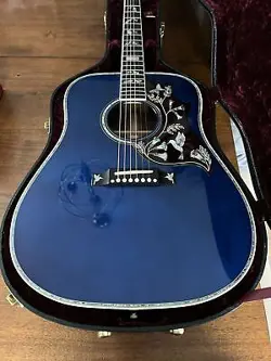 GIBSON HUMMINGBIRD ACOUSTIC GUITAR CUSTOM WALNUT VIPER BLUE