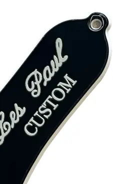 GUITAR PICKGUARD FOR GIBSON EPIPHONE GUITAR TRUSS ROD COVER 2 HOLES (BLACK)