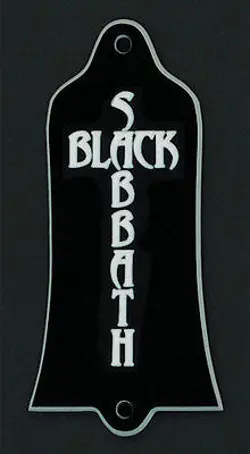 GUITAR TRUSS ROD COVER - CUSTOM ENGRAVED FITS GIBSON - BLACK SABBATH TONY IOMMI