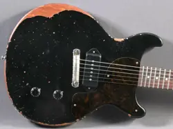GIBSON LES PAUL JUNIOR 1960 DC REISSUE MURPHY LAB ULTRA HEAVY AGED EBONY