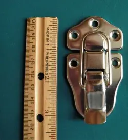 FOR SOME GIBSON   FENDER CASE LATCHES, BRASS  LARGE ONE, W / RIVETS DRAW LATCH