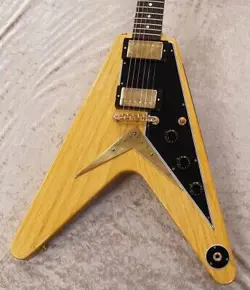 GIBSON CUSTOM SHOP 1958 KORINA FLYING V REISSUE BLACK PICKGUARD VOS WITH *GJ448