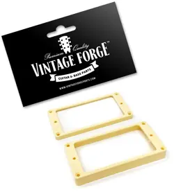 CREAM FLAT HUMBUCKER PICKUP MOUNTING RING SET (2) FOR GIBSON LES PAUL GUITAR