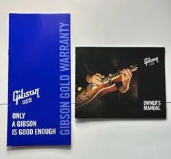 2012 GIBSON OWNERS MANUAL BOOKLET & BLANK WARRANTY CARD