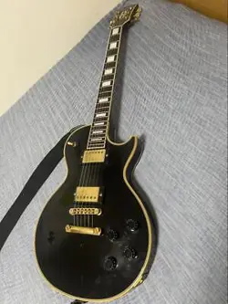 ORVILLE BY GIBSON  LES PAUL CUSTOM TYPE COLOR BLACK ELECTRIC GUITAR USED