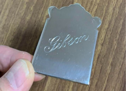 VINTAGE GIBSON MANDOLIN TAIL PIECE COVER NICKEL