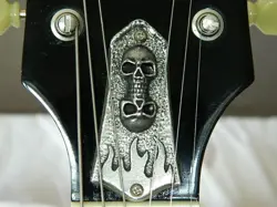 SKULL TRUSS ROD COVER FITS GIBSON SG LES PAUL GUITAR CUSTOM HAND MADE METAL!