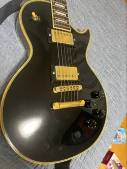 ORVILLE BY GIBSON  LES PAUL CUSTOM TYPE COLOR BLACK ELECTRIC GUITAR JPN USED