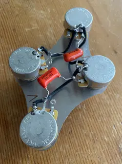 GIBSON LES PAUL 50'S STYLE WIRING 500K CTS LONG SHAFT POTS .015/.022 ORANGE DROP