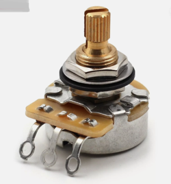 GENUINE CTS 500K EPI GIBSON GUITAR POT 3/8'' BRASS SPLIT SHAFT AUDIO TAPER
