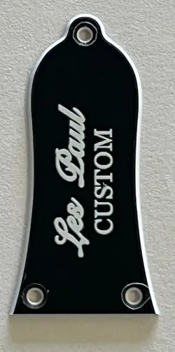 FOR GIBSON EPIPHONE TRUSS ROD COVER PLATE LOGO 3 SCREWS 2 PLY BLACK