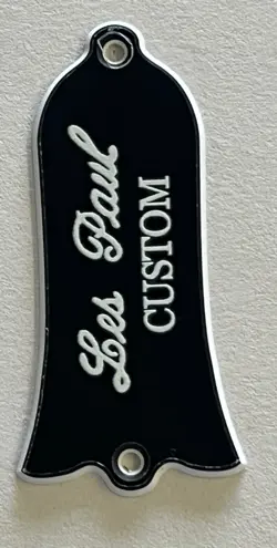 FOR GIBSON EPIPHONE TRUSS ROD COVER PLATE LOGO 2 SCREWS 2 PLY BLACK