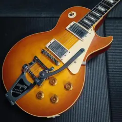 GIBSON CUSTOM SHOP MURPHY LAB 1958 LP STD ULTRA LIGHT AGED W BIGSBY AMBER BURST