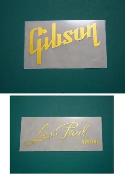 [SET OF 2] REPAIR LOGO DECAL [GIBSON LES PAUL SPECIAL] AND [GIBSON LOGO TYPE 1]