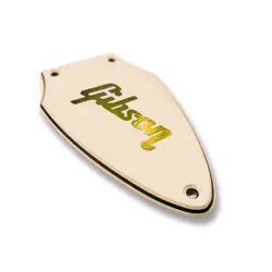 3 PLY CREAM TRUSS ROD COVER FOR LATE MODEL GIBSON FLYING V'S   GOLD DECAL