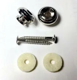 2 HIGH QUALITY MARSHROOM HEAD STRAP BUTTON NICKEL FOR GIBSON STYLE GUITAR BASS