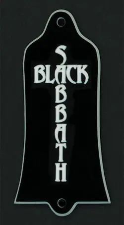 GUITAR TRUSS ROD COVER - ENGRAVED ETCHED - FIT GIBSON - BLACK SABBATH TONY IOMMI