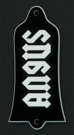 GUITAR TRUSS ROD COVER - ENGRAVED ETCHED - FITS USA GIBSON - ANGUS YOUNG ACDC