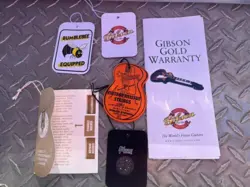 GIBSON CUSTOM SHOP LP R9 R8 R7 LES PAUL RE-ISSUE WARRANTY AND TAG SET