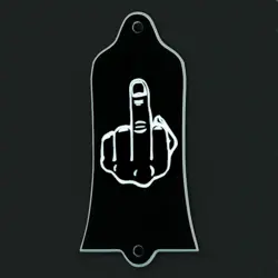 GUITAR TRUSS ROD COVER - ENGRAVED ETCHED - FITS USA GIBSON - MIDDLE FINGER FU
