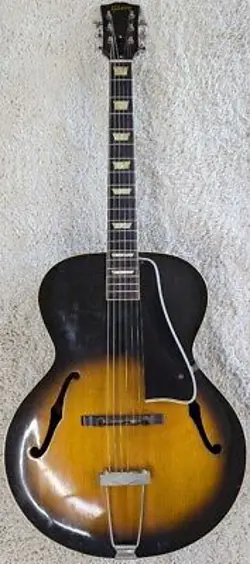 1950 GIBSON L-50 SUNBURST JAZZ ARCHTOP ACOUSTIC GUITAR WITH HARDSHELL CASE