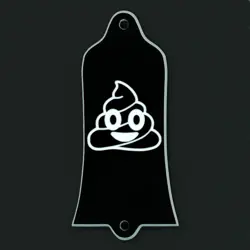 GUITAR TRUSS ROD COVER - ENGRAVED ETCHED - FITS USA GIBSON - POOP POO EMOJI