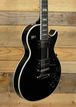2013 GIBSON LES PAUL CUSTOM ELECTRIC GUITAR EBONY W/ CASE 