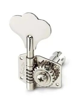 SCHALLER GERMANY 2X2 VINTAGE-STYLE BASS TUNERS FOR MUSIC MAN/GIBSON/G&L, NICKEL