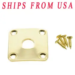KAISH CURVED METAL JACK PLATE SQUARE JACKPLATE W/SCREWS FOR GIBSON LP GOLD
