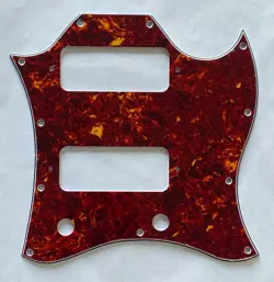 GUITAR PICKGUARD FOR GIBSON US SG P90 FULL FACE STYLE,4 PLY RED TORTOISE