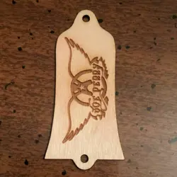 GUITAR TRUSS ROD COVER - WOOD BURNED - FITS GIBSON USA - AEROSMITH JOE PERRY