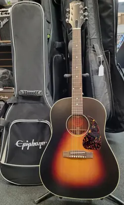 NEW, OPEN BOX, EPIPHONE INSPIRED BY GIBSON J-45 AC/EL AGED VINTAGE SUNBURST
