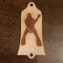 GUITAR TRUSS ROD COVER - WOOD BURNED - FITS USA GIBSON - ZAKK WYLDE OZZY BLS