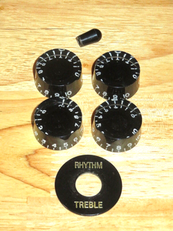 GIBSON 1979 BLACK SPEED GUITAR CONTROL KNOBS
