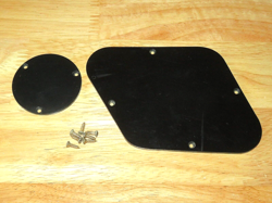 GIBSON 1979 BLACK LES PAUL CUSTOM LEFT HANDED SWITCH & CONTROL COVER
