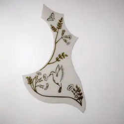 ACOUSTIC GUITAR PICKGUARD HUMMINGBIRD ABALONE SELF-ADHESIVE FOR GIBSON GUITAR